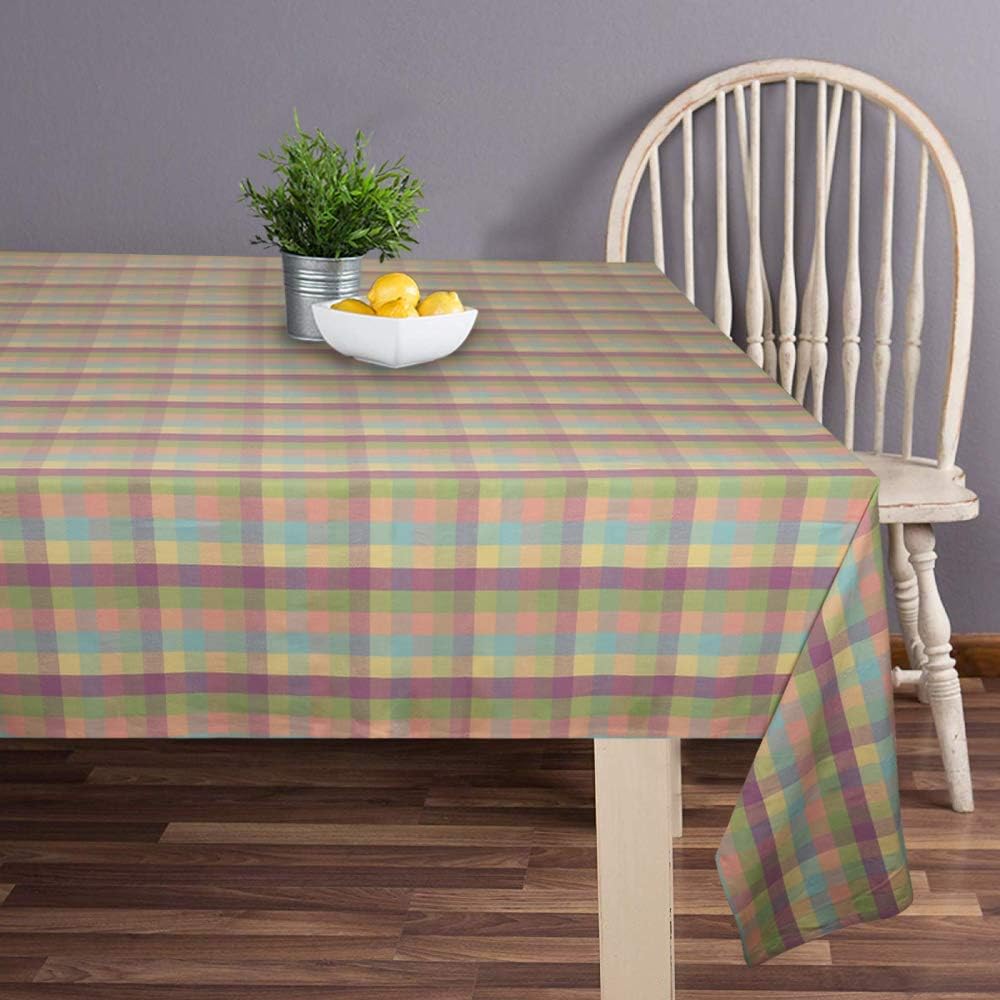 Urban Villa Easter Tablecloth Buffalo Check Table Cloth Tabletop Cover Kitchen Dining Tablecloth 100% Cotton Great Parties Wedding Holiday Dinner Easter Rectangle 60X84 Inches 6-8 Seats Table Cloth