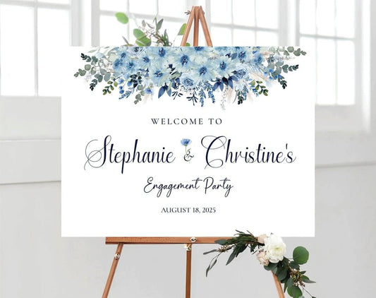Personalized Engagement Welcome Sign, Engagement Party Sign, Engagement Decor, Engagement Decorations, Engagement Sign, Engaged Sign, We Are Engaged Welcome Sign #05
