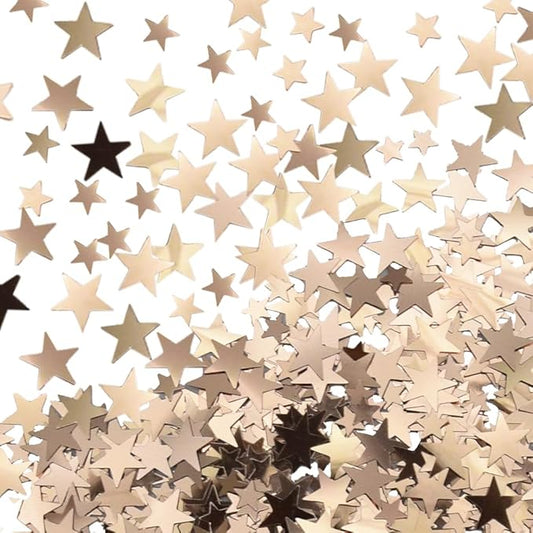 Ruidee 60g Star Confetti Metallic Foil Stars Table Confetti Metallic Foil Stars Sequin for Halloween Birthday Wedding Festival Party DIY(Rose Gold)
