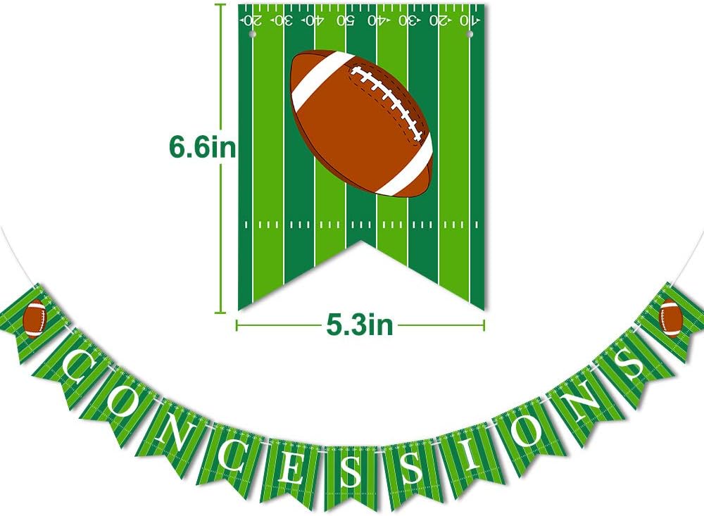 Football Banner Concessions Garland Party Supplies Decoration Sports Game Day SUPER BOWL Sunday Pre-strung