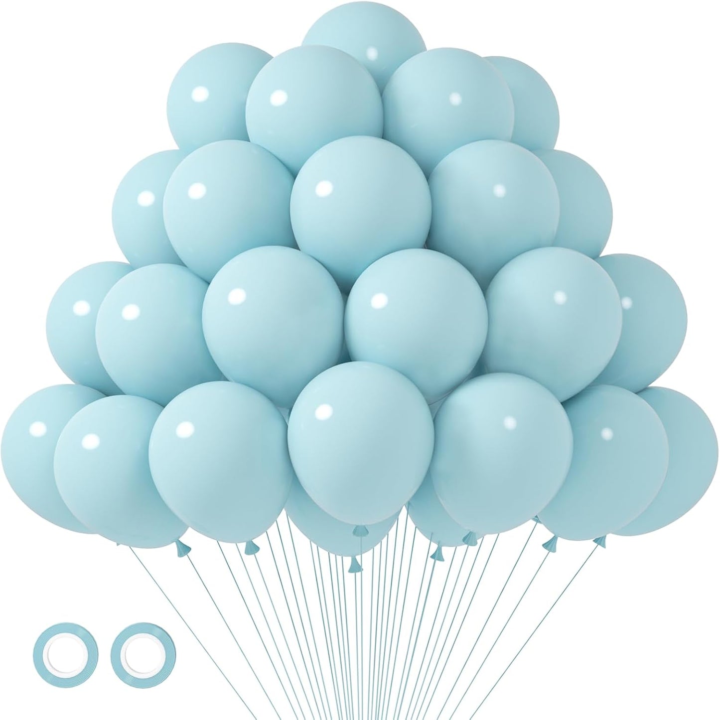 105pcs Pale Aqua Balloons 12inch Party Latex Balloons for Boys Girls Birthday Baby Shower Gender Reveal Wedding Sunflower Party Decorations