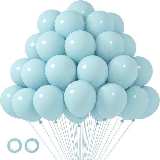 105pcs Pale Aqua Balloons 12inch Party Latex Balloons for Boys Girls Birthday Baby Shower Gender Reveal Wedding Sunflower Party Decorations