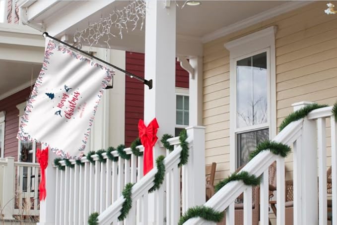 AGAS Christmas Flag 3x5 Outdoor, Merry Christmas and Happy New Year Flags with Brass Grommets - 200 Denier Nylon Large Welcome Signs Banners Gifts for Outdoor Wall Decorations For Winter Holiday Parties, Home Decor, Shops