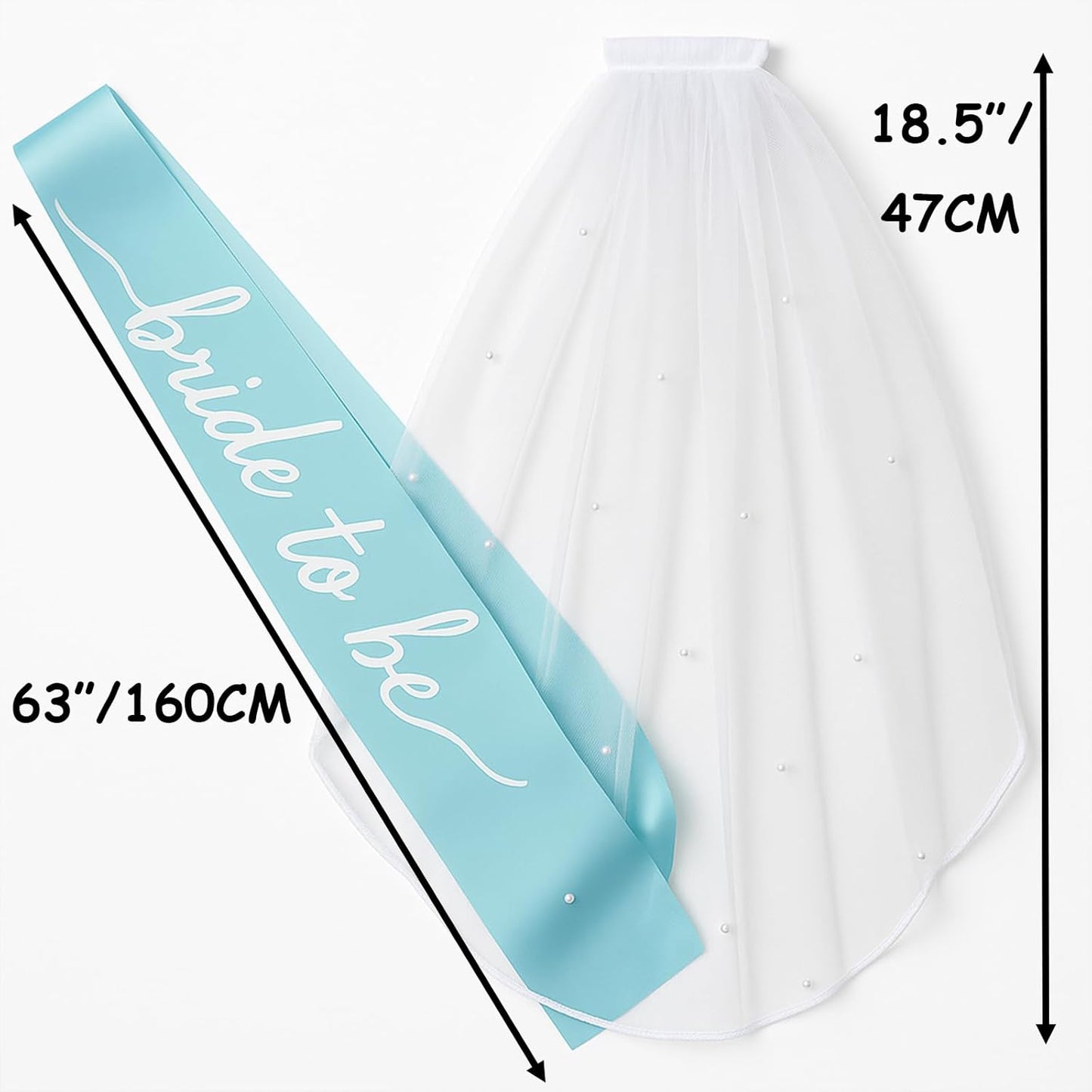 Bride to Be Sash Veil Bachelorette Party Accessories, Bridal Shower Decorations, Engagement Gifts for Bride