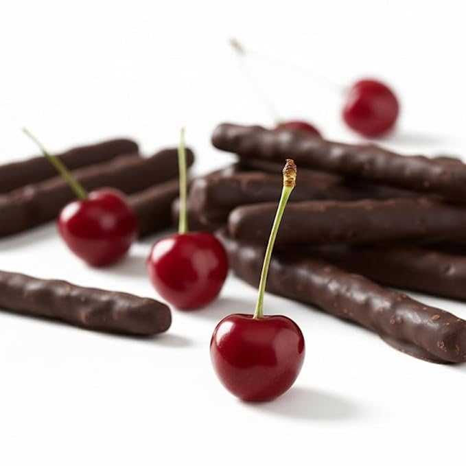 Andy Anand Chocolatier 60% Dark Chocolate Cherry Peel, 1 lb Gift Box, 105 pcs. Hand-Dipped, Flown Fresh from Italy. Divine, Decadent, Premium Gourmet Treat.