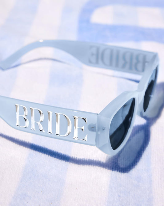 xo, Fetti Blue Bride Sunglasses | Bachelorette Party Sunnies, Engagement Decorations, Bridal Shower Accessory, Bach Supplies, Bridesmaid Favors, Bride To Be Gift