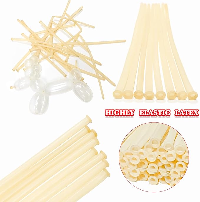 260 Balloons Clear Long Balloons 100 Pack Twisting Animal Balloon Thickening Latex Transparent Modeling Long Magic Balloons for Animal Model Weddings Birthdays Festival Party Decorations