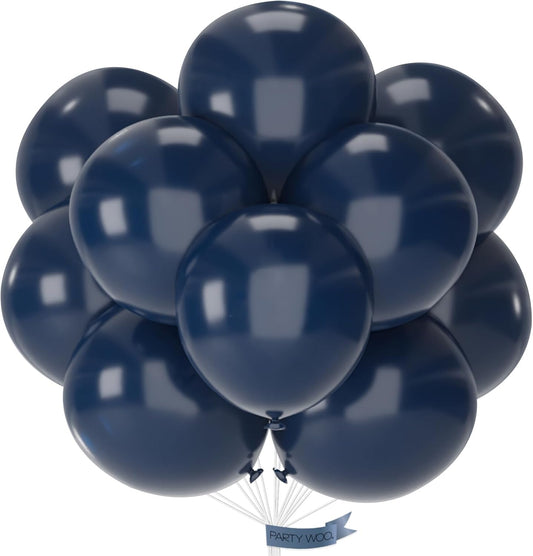 PartyWoo Navy Blue Balloons 20 pcs 18 Inch Large Big Jumbo Giant Matte Dark Blue Latex Balloons for Graduation New Year Weddings Father's Day Baby Shower Birthday Party Decorations Blue-Y72