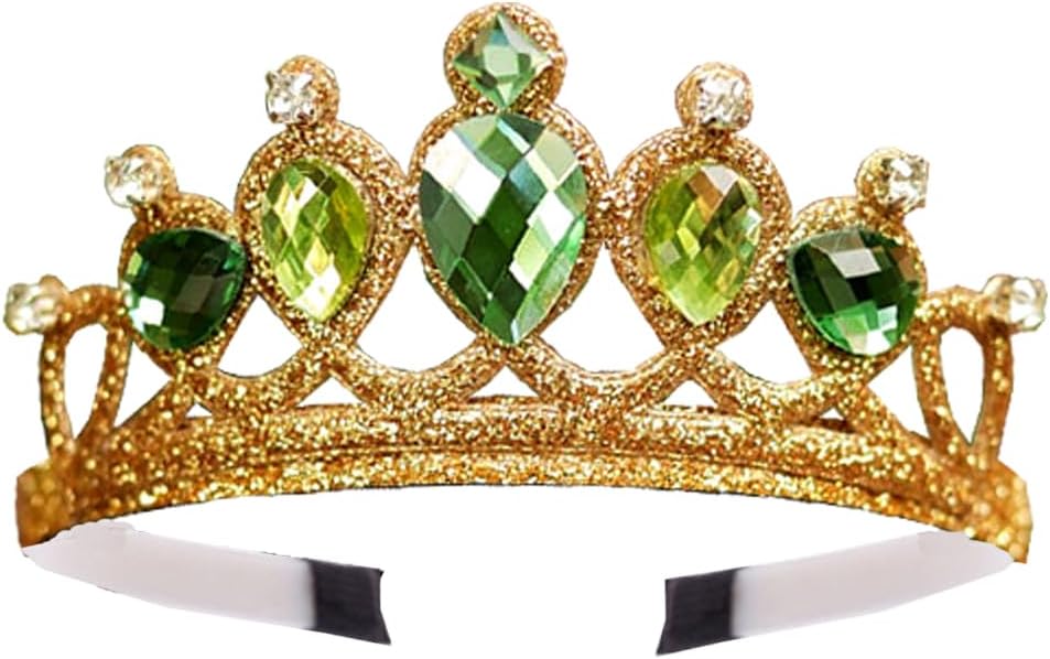 Girls Costume Accessories Princess Tiana Dress up Accessories for Girls Tiana Crown Halloween Christmas Party Favors for Kids
