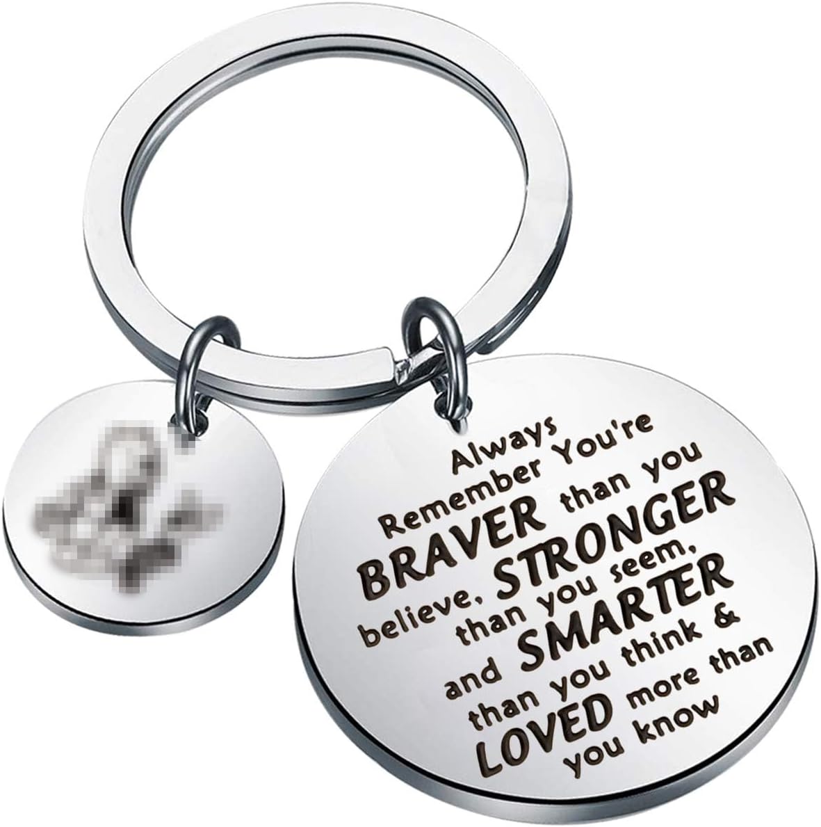 Bear Gifts Keychain Friend Gift Friendship Keychain Birthday Gift Inspirational You are Braver Stronger Smarter Than You Think