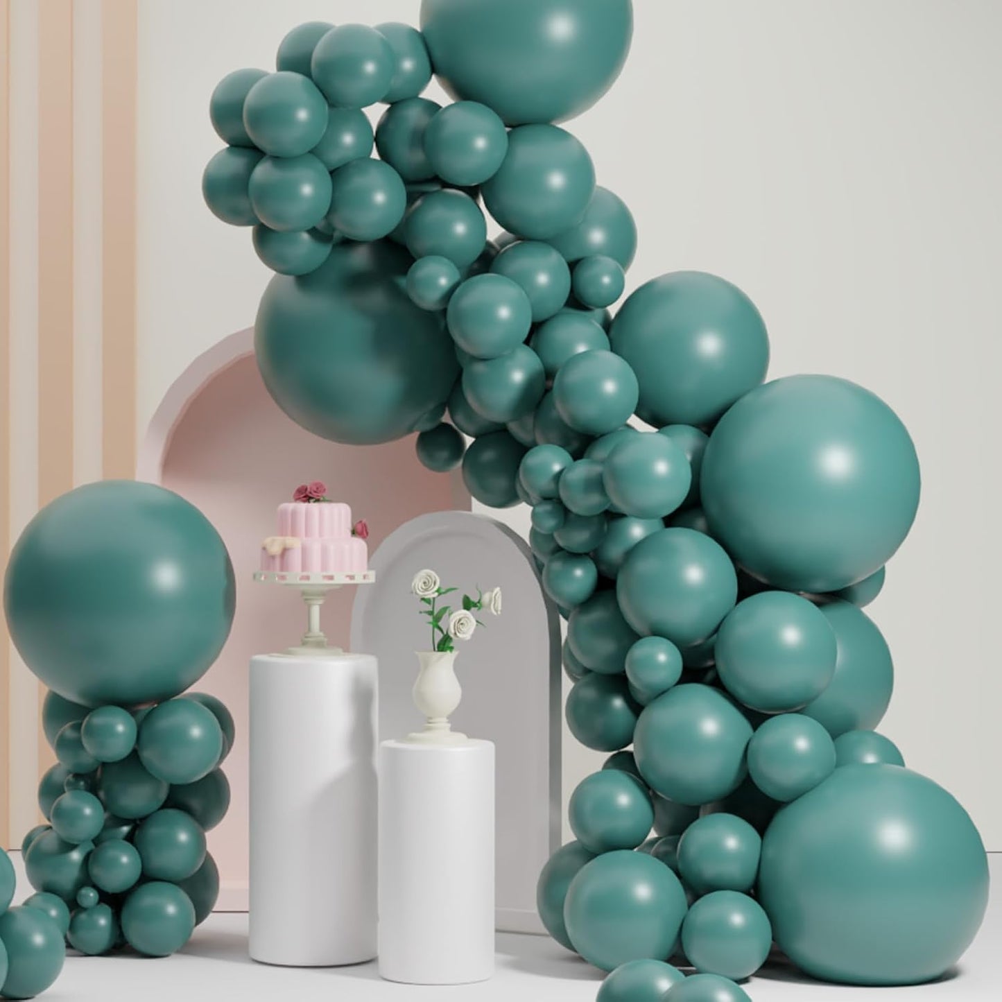Deep Teal Blue Balloons, Scmdoti Ocean Blue Balloons Different Sizes 18 12 10 5 Inches, Blue Balloon Garland Arch for Spring Party Birthday Baby Shower Bridal Shower Wedding Decorations(LakeBlue)
