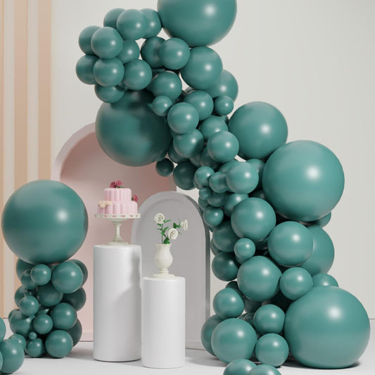 Deep Teal Blue Balloons, Scmdoti Ocean Blue Balloons Different Sizes 18 12 10 5 Inches, Blue Balloon Garland Arch for Spring Party Birthday Baby Shower Bridal Shower Wedding Decorations(LakeBlue)