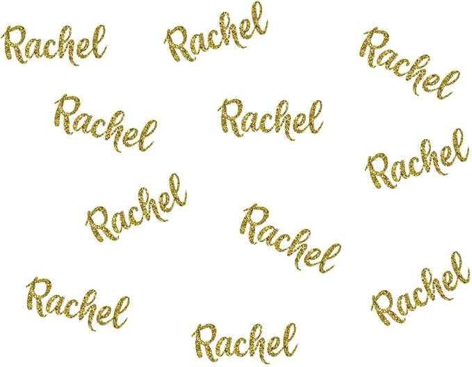 Personalized Custom Name Confetti- glitter- birthday- graduation-bridal shower-wedding-baby shower-anniversary- cursive font- table scatter Table Confetti, Bachelorette Engagement Party Decorations