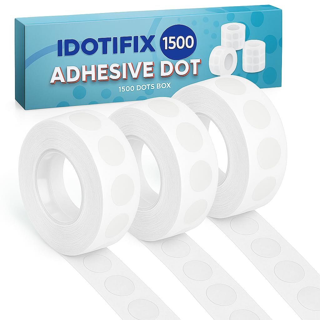 Sticky Dots Double Sided – 1500 PCS Removable Balloon Glue Dots, Balloon Stickers, Balloon Tape for Wall, Double Sided Adhesive Dots for Crafts, Party, and Decorations