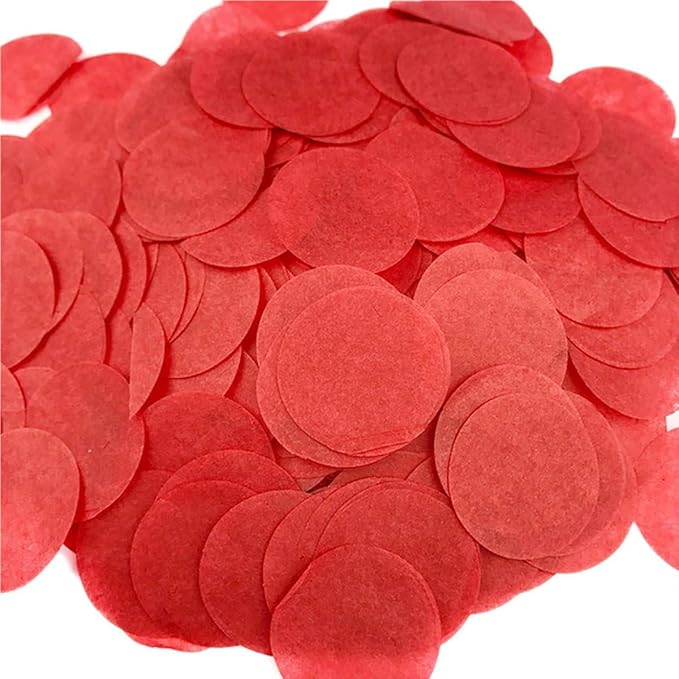 Tissue Paper Confetti 5000 Pieces Red Round Confetti 1 inch Paper Circle Confetti Dots for Table Wedding Birthday Party Decoration