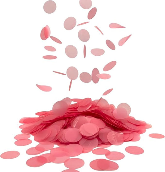 Pink Confetti for Baby Shower Gender Reveal Decorations Bridal Shower Party Decor, Biodegradable & Water Soluble Rice Paper Confetti for Baby Girl, Pink Tissue Paper Alternative, 150 Grams 20000 Pcs