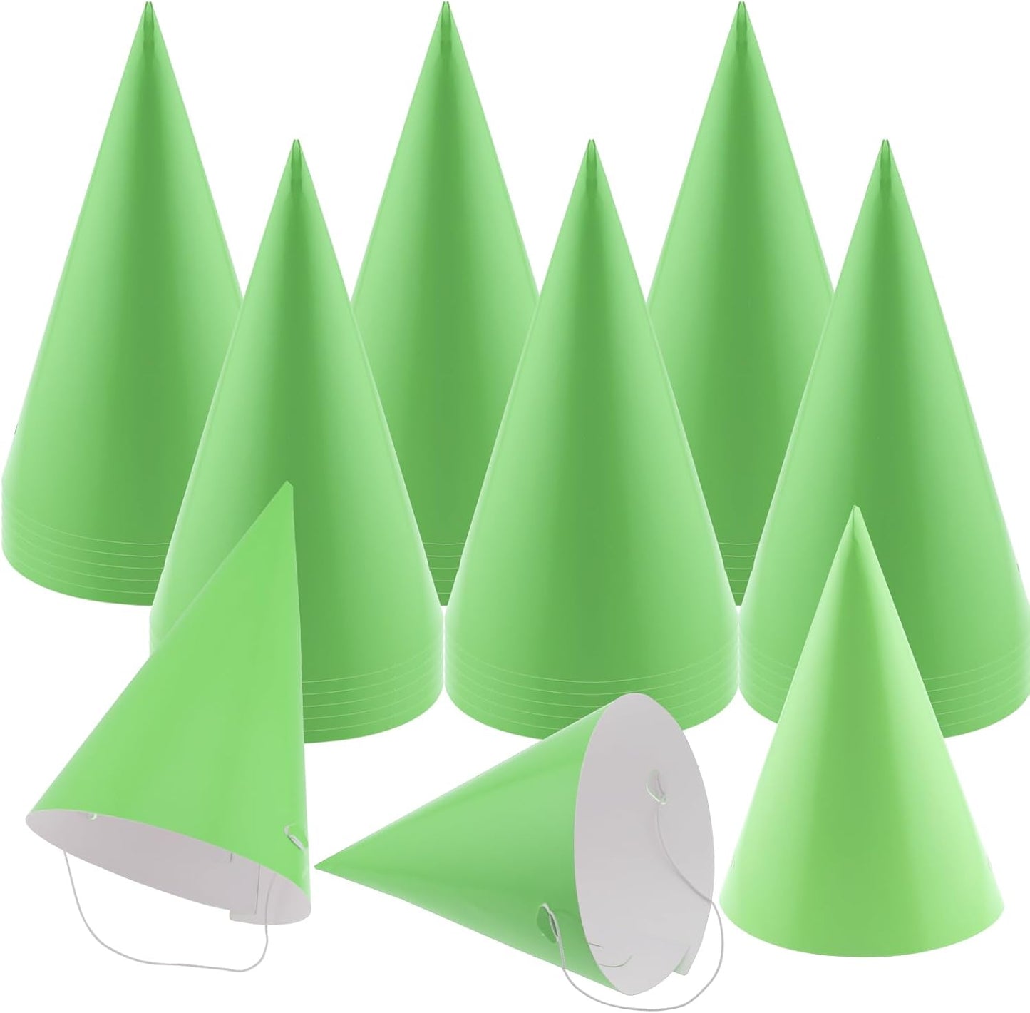 24 PCS Party Cone Hats DIY Birthday Paper Cone Hats for Kids and Adults Birthday, Baby Shower, Bridal Shower