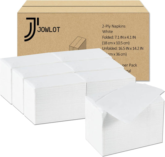 Disposable Napkins, 2-Ply 900 Count Paper Dinner Napkins, White Napkins Bulk for Wedding Party Bathroom and Everyday Use (16.5" X 14.2")