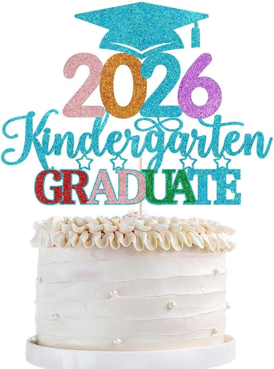 Kindergarten Grad Cake Topper,2026 Graduation Cake Topper,Peace Out Kindergarten Next Stop 1st Grade cake Decorations,2026Kindergarten Graduation Party Decorations Supplies