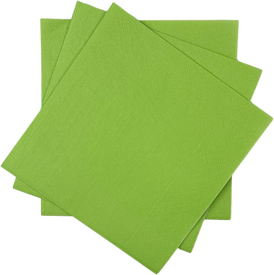 Avocado Green Cocktail Napkins 5 * 5inch disposable Beverage Napkin paper for Cocktail, Wedding, Dinner，Birthday Party Dessert Wine Paper Napkins（ 120 Count）