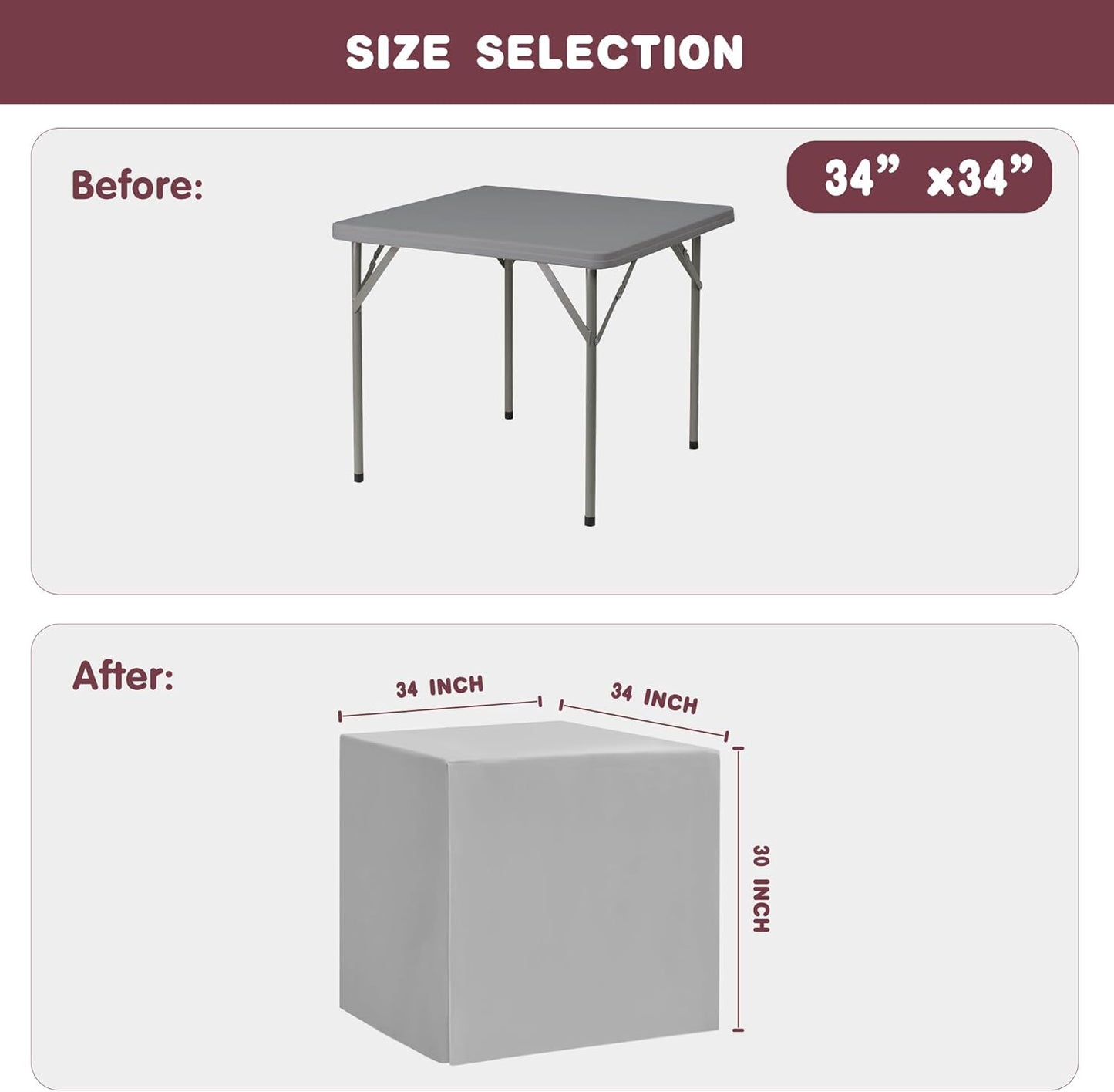 HolidayIdeas 2 Pack Square Fitted Table Covers - 34 x 34 Inch - Black Fabric Table Clothes Washable Tablecloth Protectors for Parties, Holiday Dinner, Trade Show, Vendor Stand
