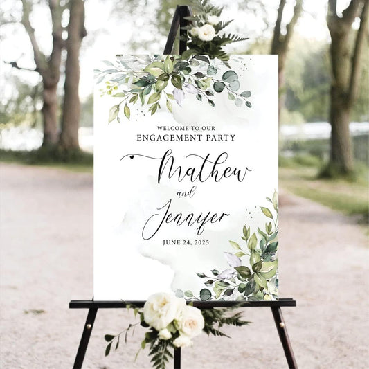 Personalized Engagement Welcome Sign, Engagement Party Sign, Engagement Decor, Engagement Decorations, Engagement Sign, Engaged Sign, We Are Engaged Welcome Sign #07