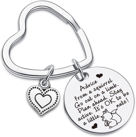 7RVZM Squirrel Decor Squirrel Lovers Gifts For Mom Squirrel Whisperer Keychain Cousin Keychain