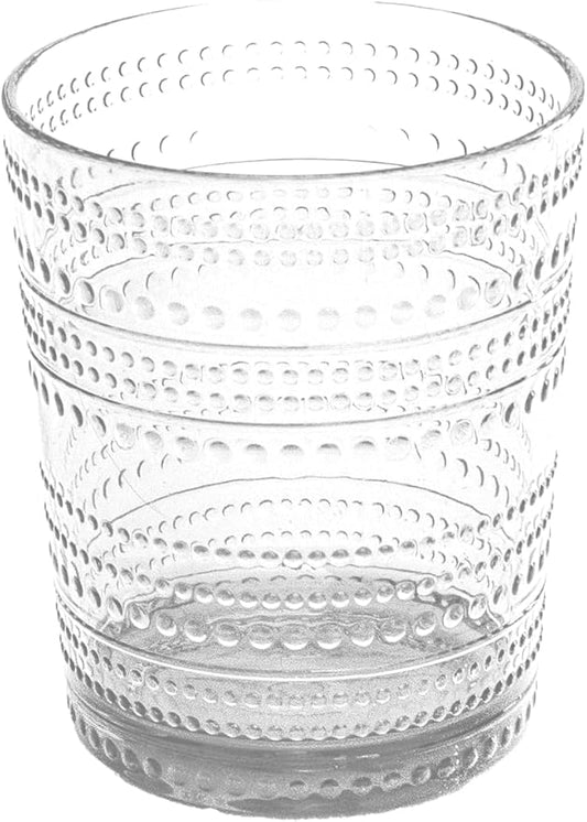 Beaded Double Old Fashioned Drinkware, Indoor/Outdoor, Clear, 15.6 oz., Set of 6