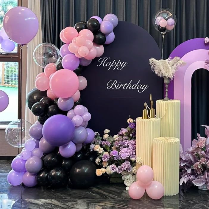 AZOWA 24 Inch Purple Balloons 16-Count Large Latex Round Balloons for Party Wedding Birthday Baby Shower Decoration (Purple, 16 Pcs)