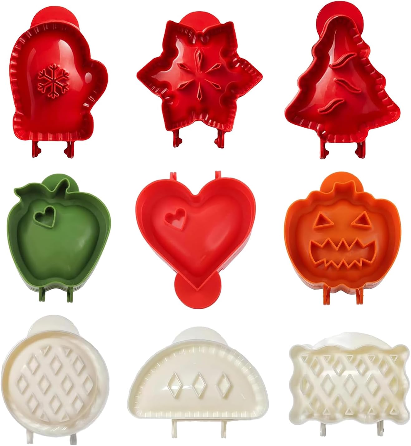 9PCS Mini Hand Pie Molds,Party Potluck Hand Pie Molds for Baking,Fits All Kinds of Festivals and Parties (9PCS-B)