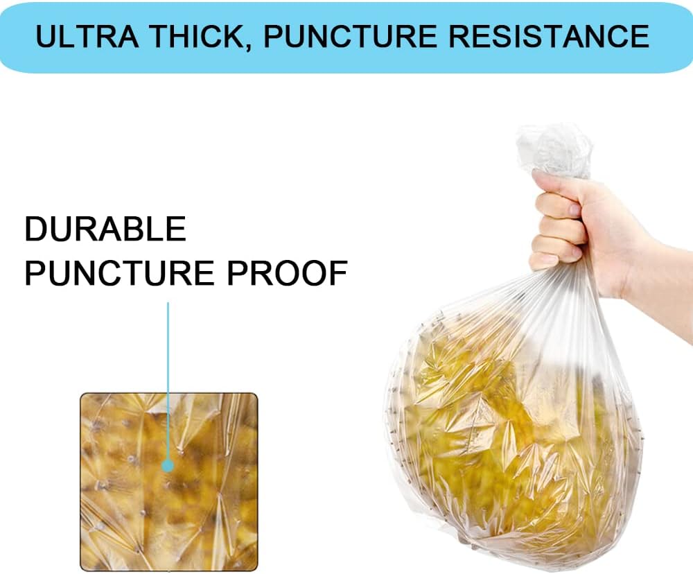 1 Gallon Trash Bags, Extra Small Strong Garbage Bags for Office Home Bathroom Car Desktop Wastebasket Liners, Clear 120 Count