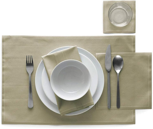 MY DRAP Cocktail Napkins, Reusable Cotton Napkins on a Roll 4.5 x 4.5 IN (100 Napkins, Sand)