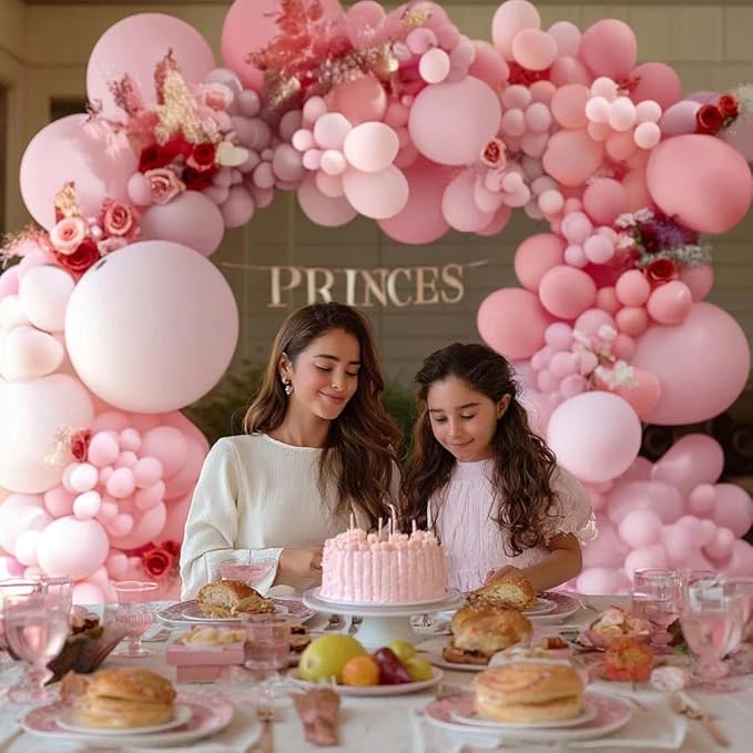 Pastel Pink Balloons Latex Light Baby Pink Balloon Garland Arch Kit Different Sizes for Birthday Baby Shower Winter Bridal Prom Party Decorations