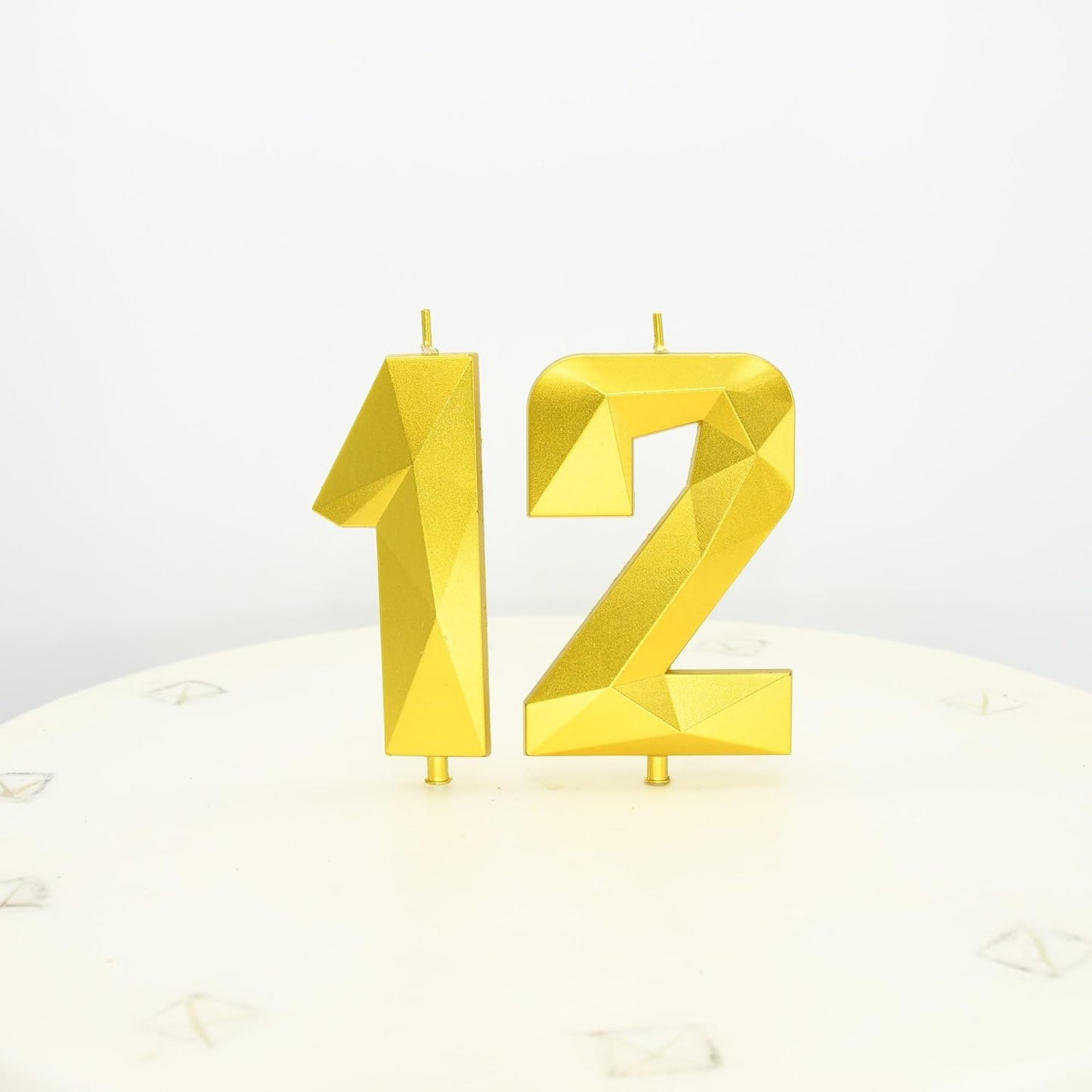 DERVENTA Large Birthday Candle Number 3D Gold 3.7 inch Party Celebration Anniversary Decoration Cake Topper 1 Piece (Number 11 Gold)