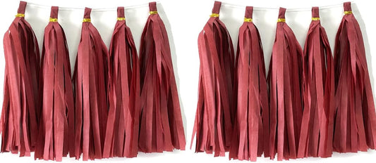 Tissue Paper Tassels Paper Tassels Garland Banner Table Decor Party Tassels Banner Wedding Birthday Baby Shower Nursey Party Decorations Supplies (20, Burgundy)