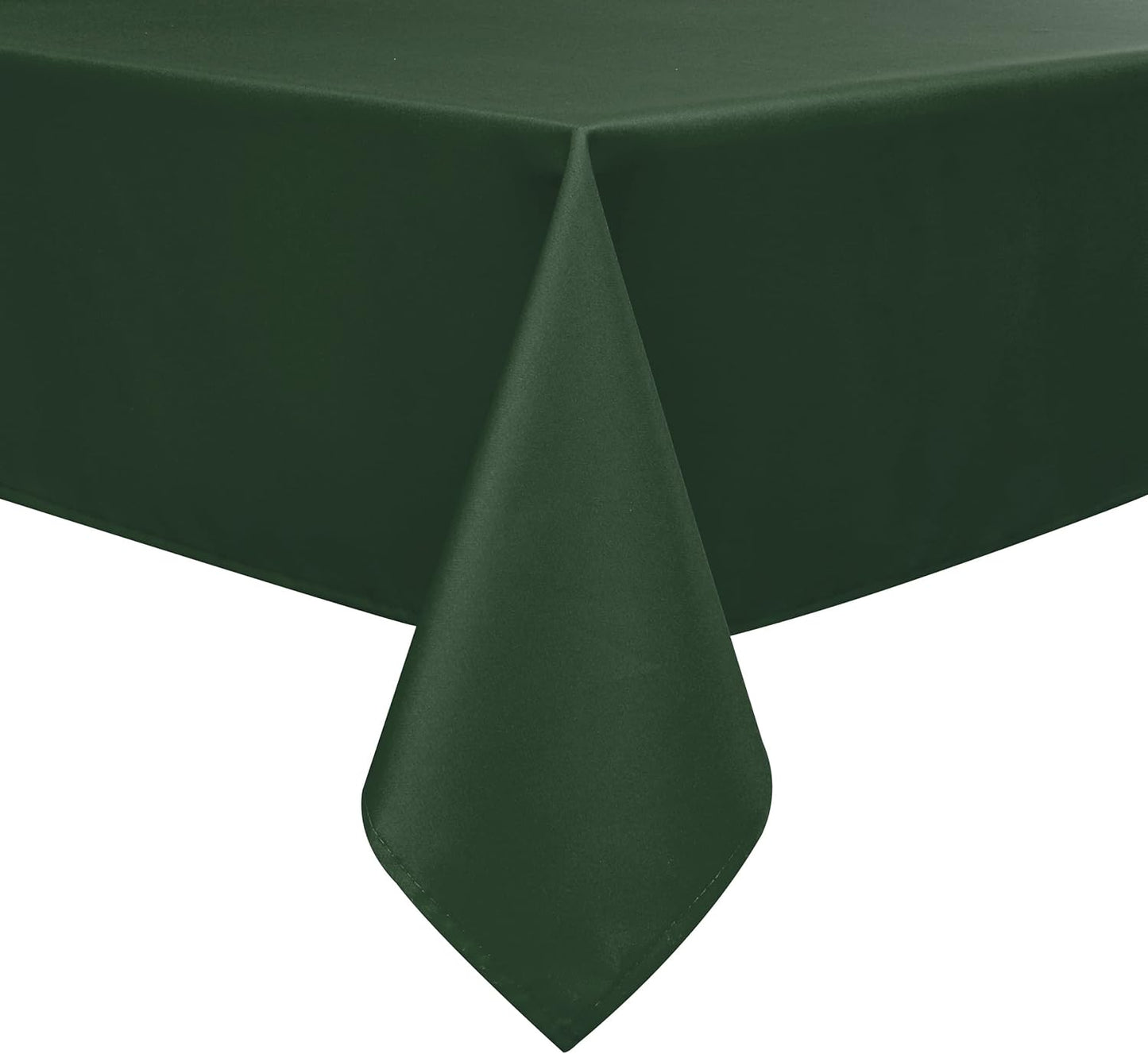Wewoch Hunter Green Rectangle Tablecloth Wrinkle Resistant Washable Fabric Table Cloth for Dining, Kitchen, Parties, Weddings and Outdoor Use 60 Inch by 120 Inch