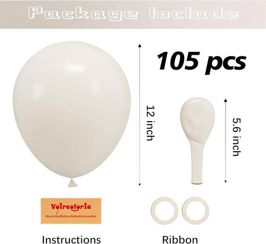 105pcs Sand Balloons 12inch Party Latex Balloons for Boys Girls Birthday Baby Shower Gender Reveal Wedding Sunflower Party Decorations