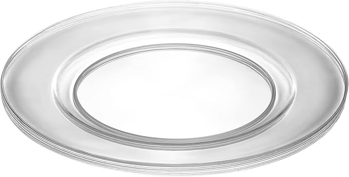13'' Party Chargers Large Plates & Platters Great for Elegant Party's Weddings Tableware Great for Serving dish Clear, Pack of 6