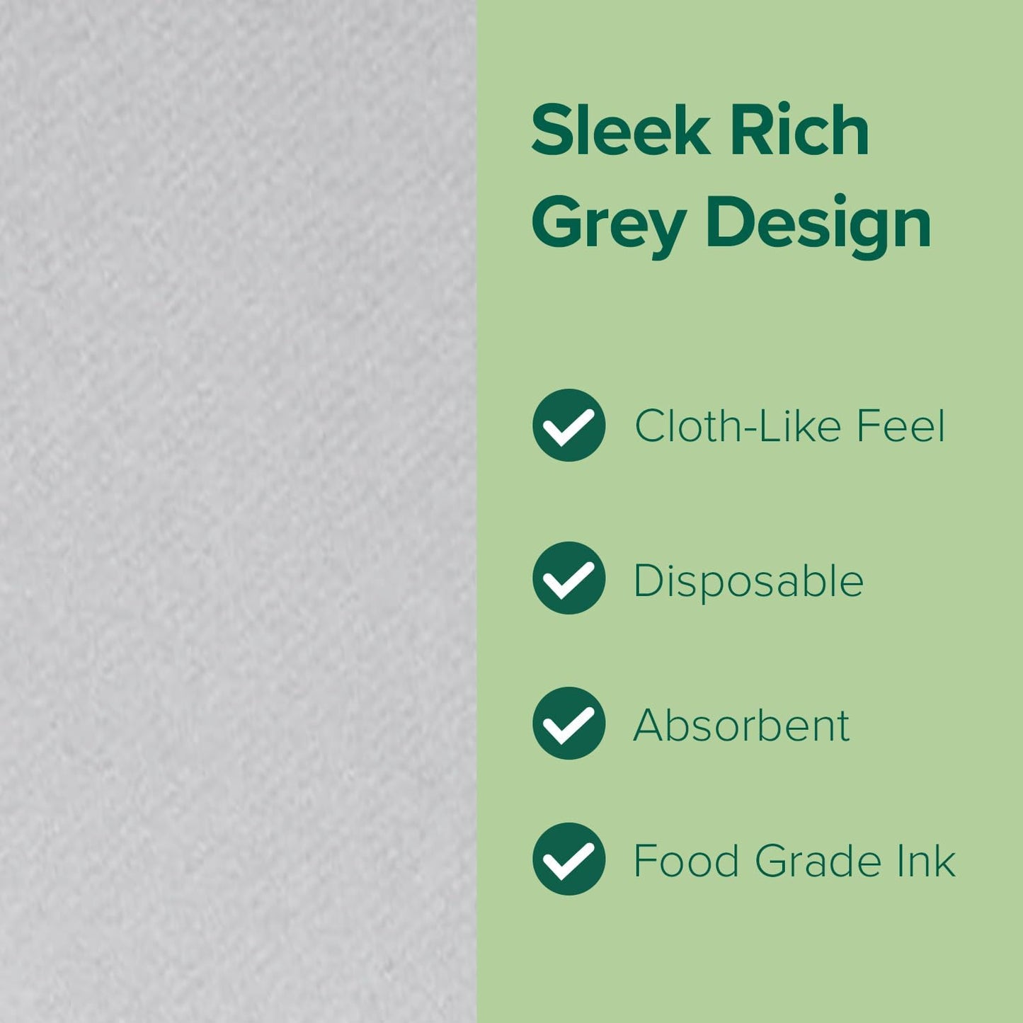 SimuLinen Silver Beverage Napkin - Disposable and Absorbant - Party Napkin/Cocktail napkins - Pack of 100