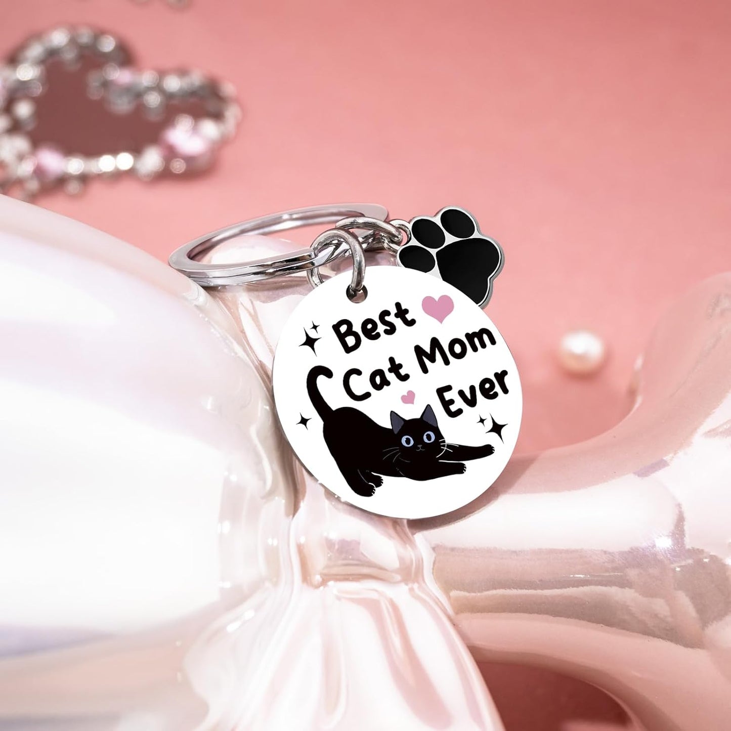 Cat Mom Gifts Cats Themed keychain Cats Lovers Gifts for Women