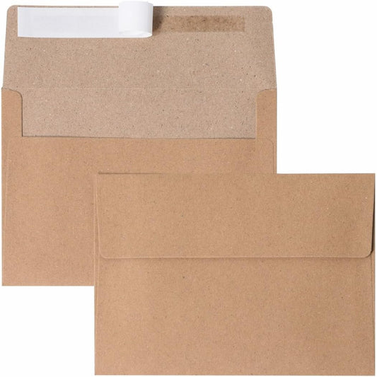 Keketer A2 Kraft Envelopes 80 Pack Self - Seal, for 5x7 Cards, Weddings, Invitations, Baby Shower 4.375 x 5.75 Inches