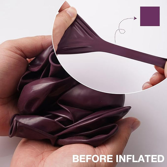 PartyWoo Dark Purple Balloons 140pcs Different Sizes Pack of 18 12 10 5 Inch Dusty Plum Royal Purple Boho Neutral Balloon Arch Kit for Baby Shower Butterfly Birthday Party Decorations Purple-F13