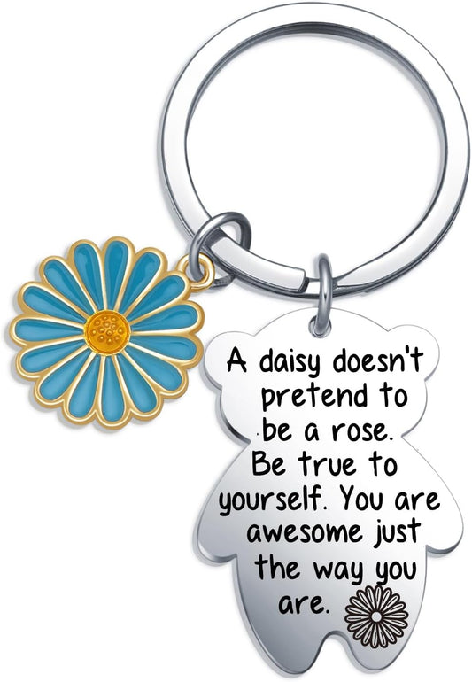 Daisy Flower Gifts For Women Friends Daisy Encouragement Gifts Uplifting Keychain