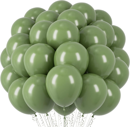 Sage Green Balloons, 66pack 12inch Olive Green Latex Party Balloons for Baby Shower, Graduation, Wedding, Birthday, Bridal Shower, Anniversary Party Decorations