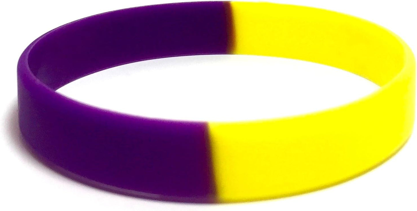 TheAwristocrat 1 Dozen (12) Multi-Pack Blank Rubber Wristbands Silicone Bracelets - Select from a Variety of Colors
