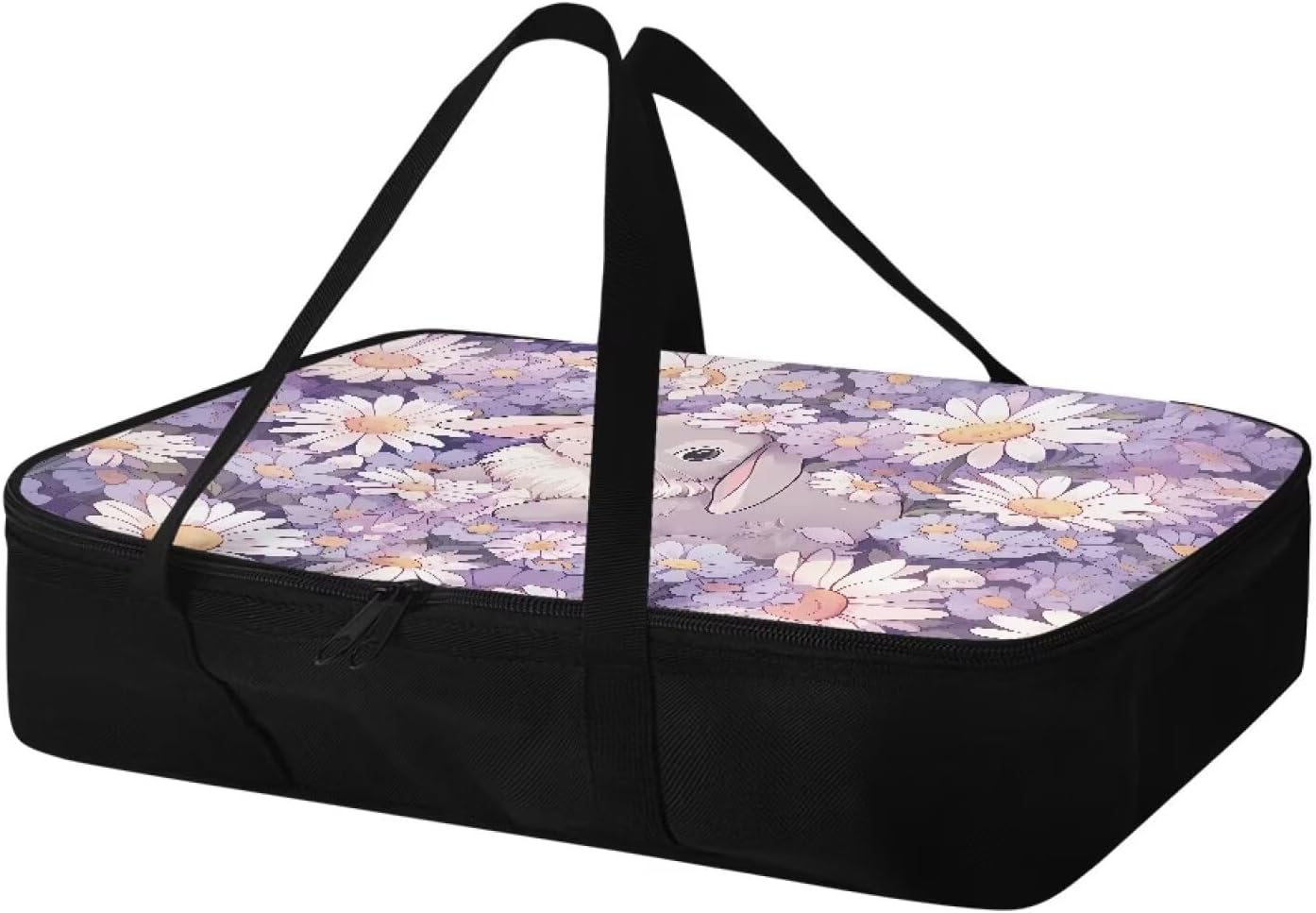 Daisy Bunny Insulated Casserole Carriers Reusable Food Carrier for Hot or Cold Food Lasagna Holder Tote Portable Food Warmer for Travel Potluck Parties Picnic Cookouts Beach