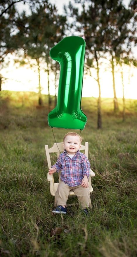 40 Inch Large Numbers Balloon, 4 Dark Green Ballon for 4th 14 40 44 Birthday Party, Balloon 4 Number for Graduations Wedding Supplies