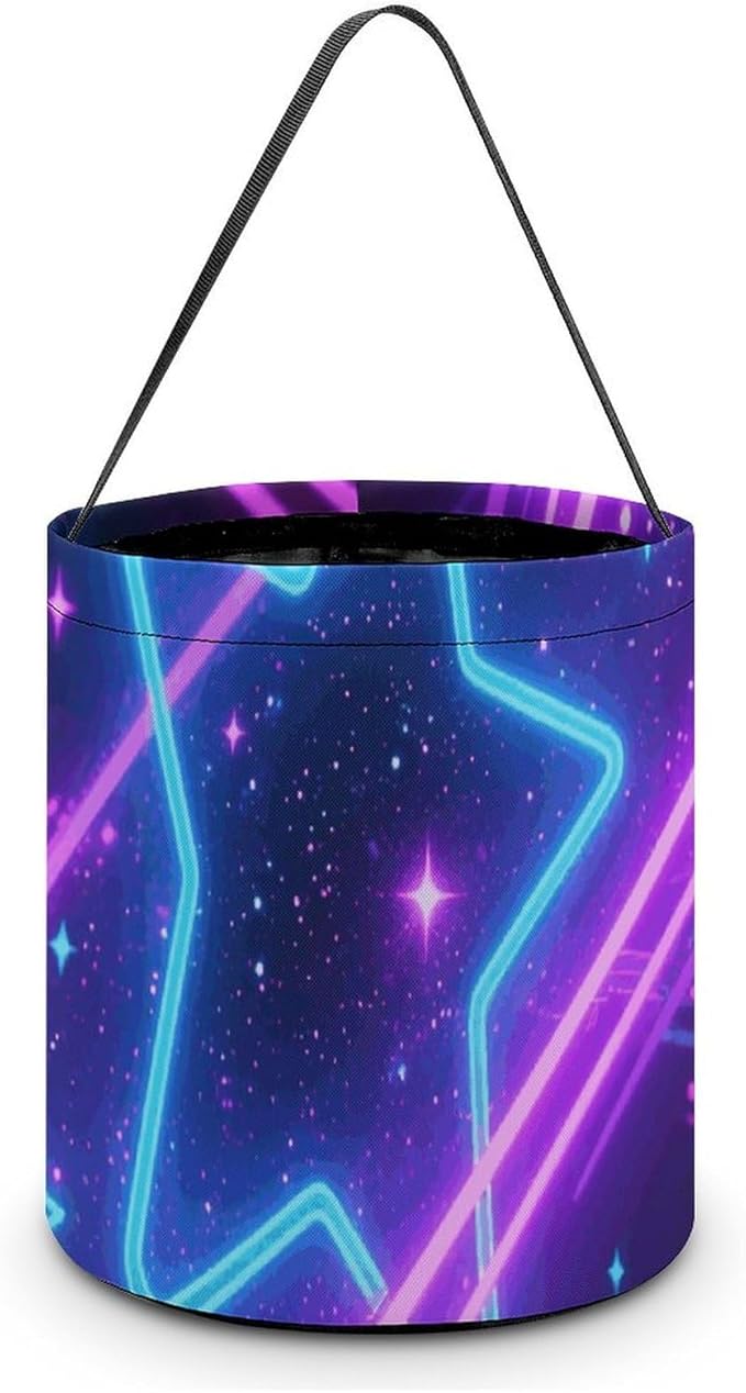 Halloween Candy Bucket - Galaxy Space Trick Or Treat Candy Bag, Gift Bag for Party Favor Supplies