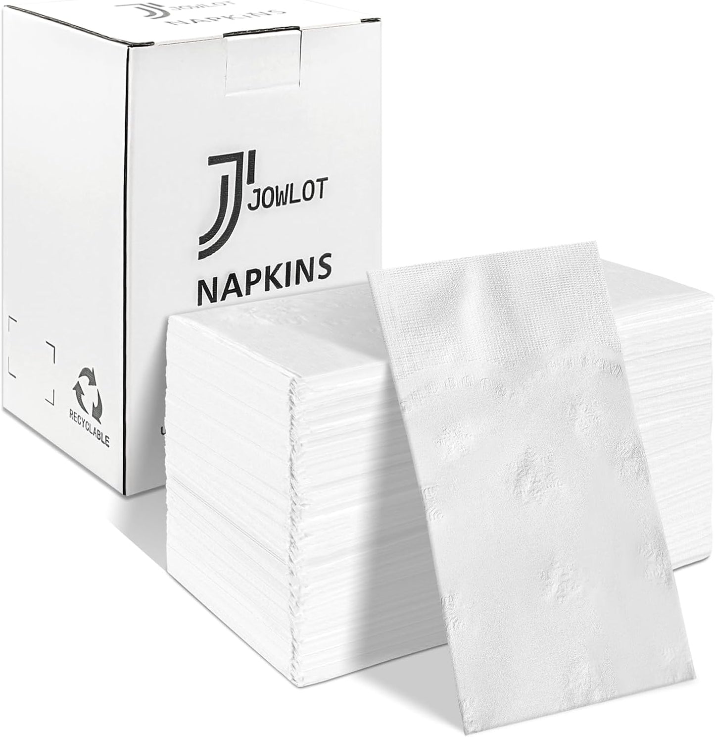 Disposable Paper Napkins, 2-Ply 150 Count Dinner Napkins, White Napkins Bulk for Wedding Party Bathroom and Everyday Use (16.2" X 15")