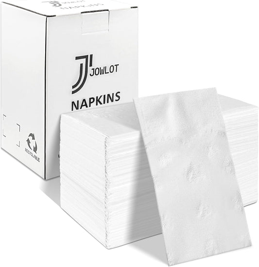 Disposable Paper Napkins, 2-Ply 150 Count Dinner Napkins, White Napkins Bulk for Wedding Party Bathroom and Everyday Use (16.2" X 15")